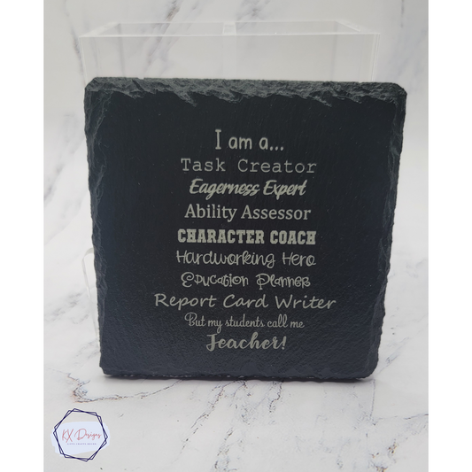 Teacher Slate Coasters