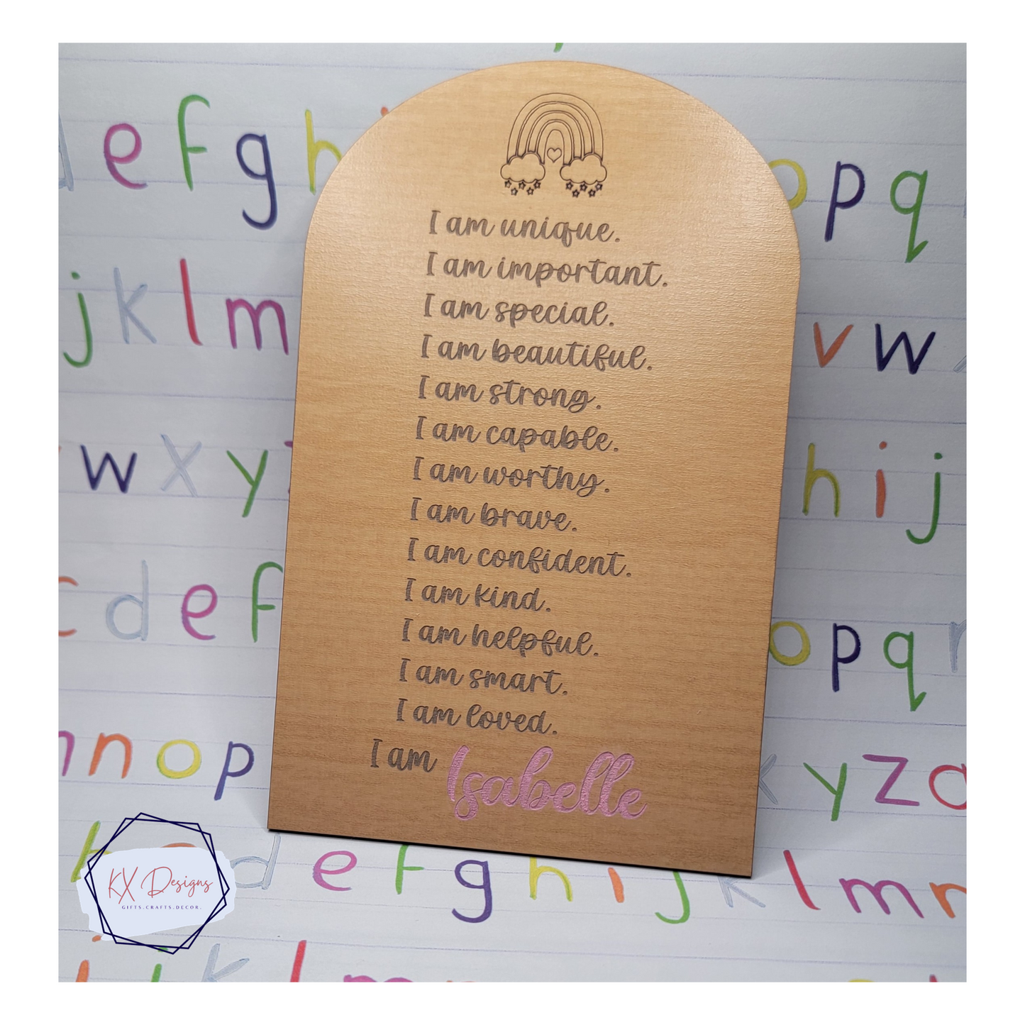 Personalized Affirmation Name Sign