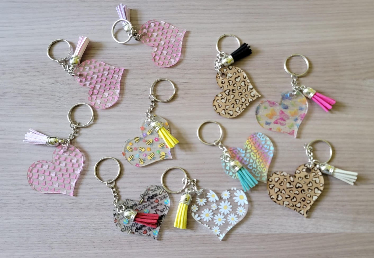 Acrylic Clear Pattern Keychain